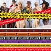 Halloween Warning Tape Caution Barrier Festival Warning Streamer Spooky Party Haunted House Outdoor Porch Yard Halloween Decoration Supplies