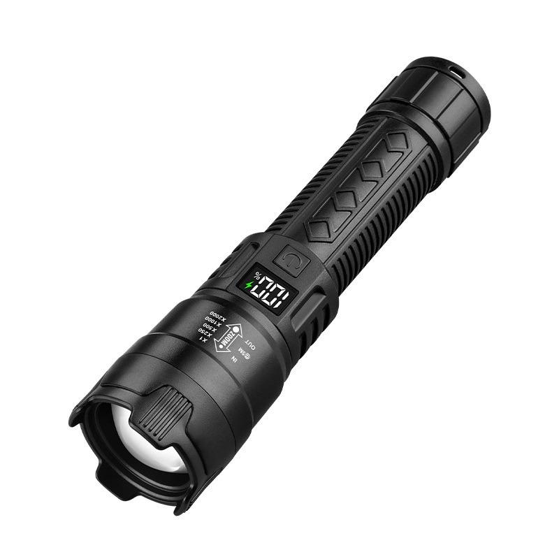 Portable Flashlight with Battery Display, Type-C Charging, Multiple Lighting Modes, Suitable for Home, Outdoor, Camping, Fishing