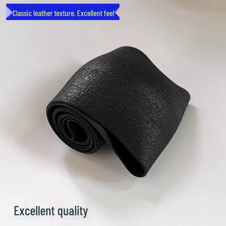 Ultra-thin Silicone Anti-slip Steering Wheel Cover - Round D-shape, Leather Texture, All-Season
