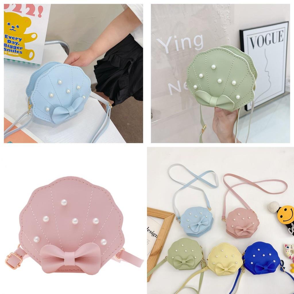 Shell Princess Pearl Bag With Bow For Kids School Daily Use Cute And Sweet
