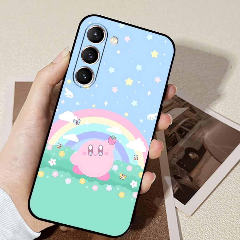 J-Kirby Phone Case Black Ultra-thin Shockproof Case For Samsung S24/S25/S22/S30/Note20/Lite/Ultra/5G/Plus/FE