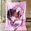 Mädchen, das Spinnen liebt Thema Decke Leicht Warm Flanelldecke Dekorative Überwurfdecke für Heimdekoration