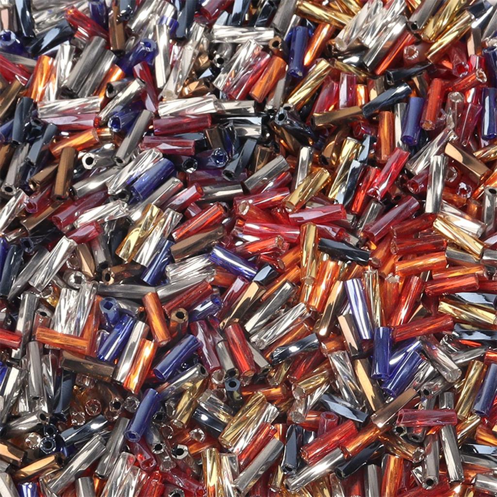 Nowy rozmiar 30g/worek Kolorowy platerowany 2.5X12.mm Rurka Koralik Szklany Koraliki Do Ubrań Akcesoria DIY Rzemiosło