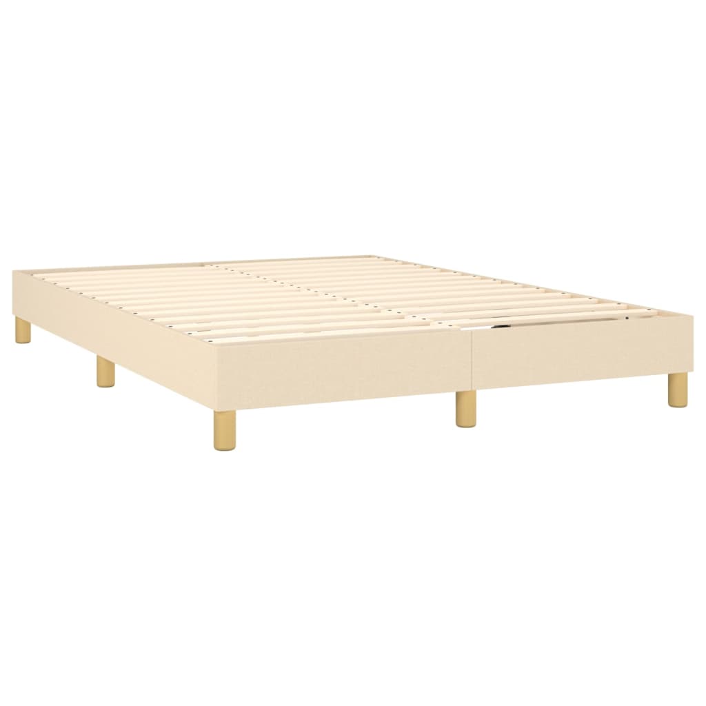 Vidaxl Kontinentalbett Mit Matratze, Cremefarben, Stoff, 140X200 Cm