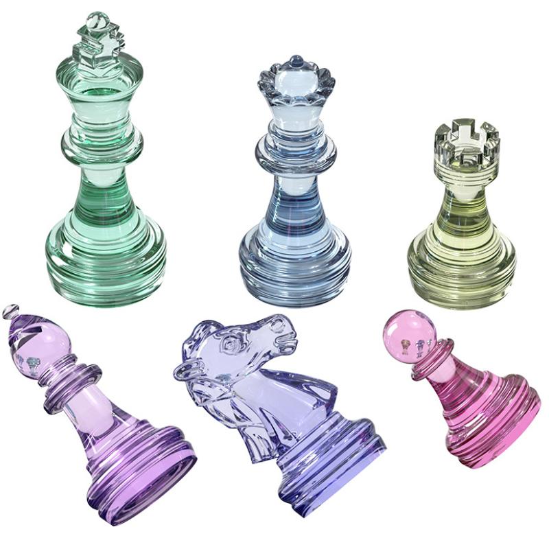 6Pcs/Set DIY Crystal Epoxy Resin Mold 3D Chess Piece Silicone Mould For Resin