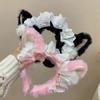 Süßes Plüsch-Ohren-Haarband Japanische Süße Spitze Schleife Lolita Stirnband Haarschmuck