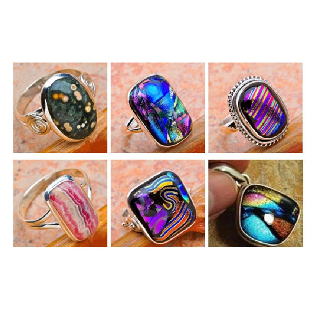 7pcs Unique Glass Sheets Accessories Stained Glass for DIY Crafts and Mosaic Projects In Microwave Kiln Fusing