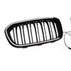 For BMW 1 Series F20 2015-2019 Dual Line LED Illuminated Front Grille Gloss Black ABS Material Adhesive Mount Direct Fit Upgrade
