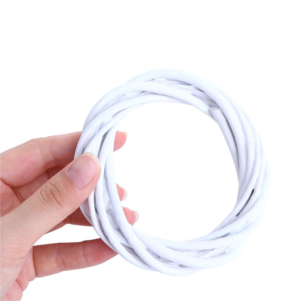 Decor Xmas Vine Natural Blank Ornament White Garland Wicker Wreath Christmas Decoration Rattan Ring