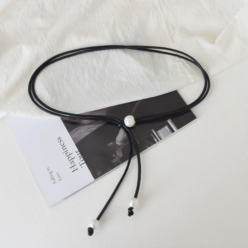 

[ZYAS]Thin Waist Rope For Women Fashion Decorative Summer Waist-Cinching With Skirts Slimming Waist Belts Strap чёрный
