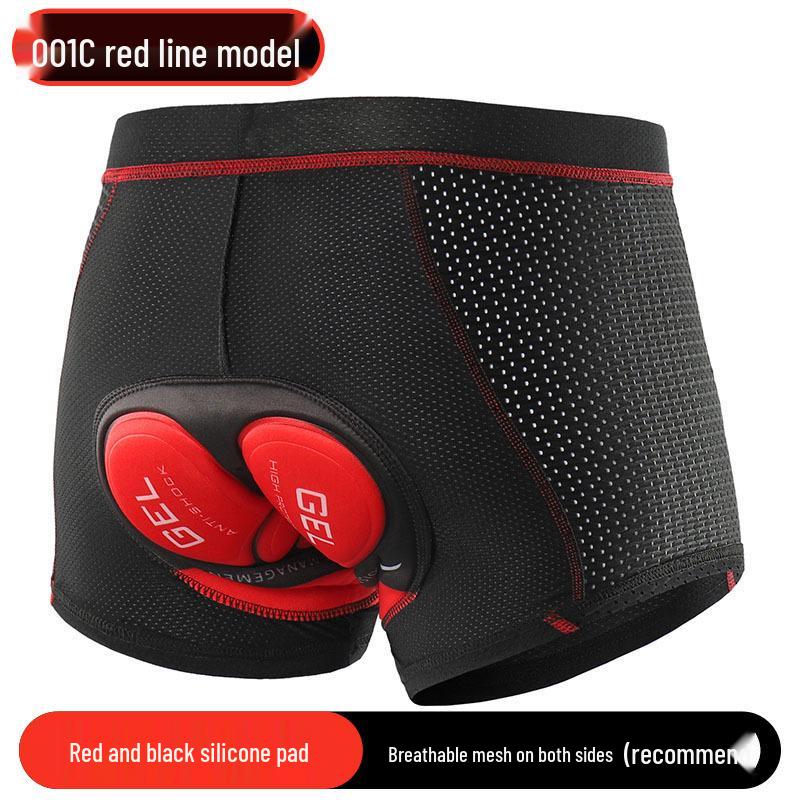 Isuo Men's Cycling Underwear Shorts with Thick Silicone Cushion, Quick-Drying for Road Biking