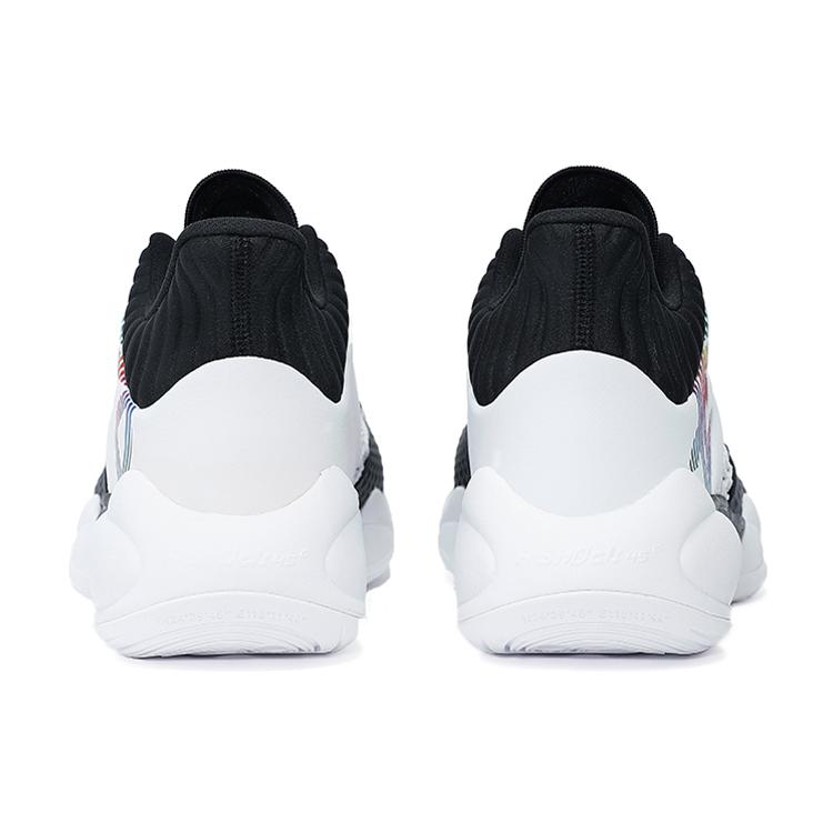 Anta Slip Resistant Abrasion Resistant Mid top Performance Basketball Shoes Men's Black White Gray 112131616S-1