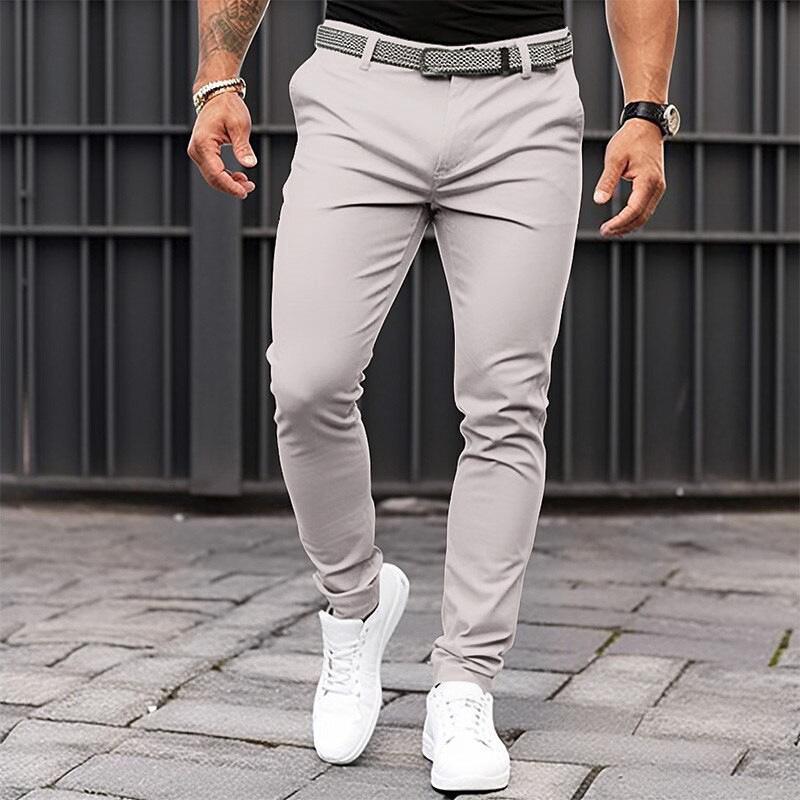 Men's Slim Fit Zipper Pocket Casual Pants