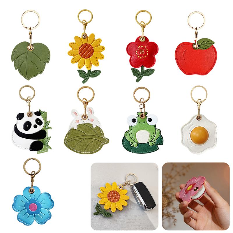 Soft Silicone Fruits Pattern Access Card Case Anti Loss Tracking Protector for Workplace and School Entry Security
