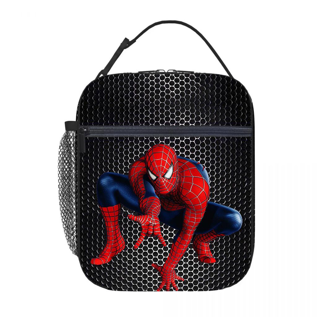 New Spider-Man Portable Lunch Bag Thickened Oxford Cloth Ice Bag Lunch Box Meal Bag