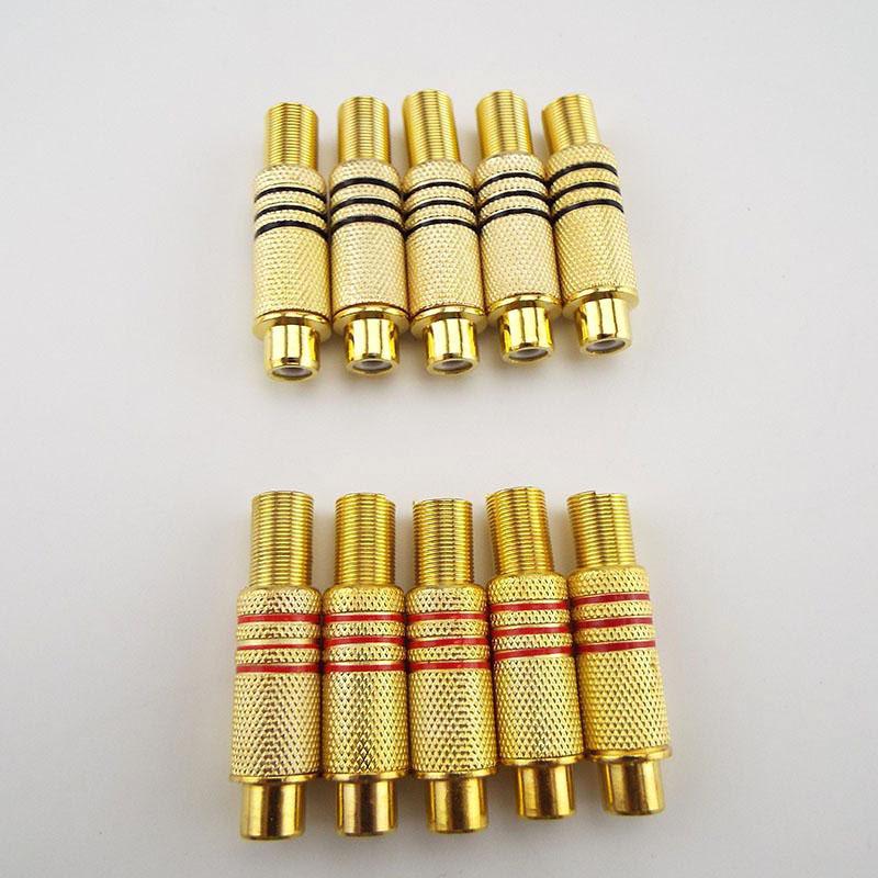 6 шт./лот RCA женский разъем штекер паяный тип аудио видео разъем адаптер разъемы адаптер — фото 2