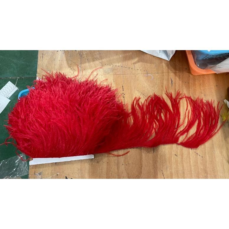 Feather White Ostrich Feather Trim for Wedding Party Dress Decorative Clothing Sewing Accessories 10-22cm Long Plume Fringe