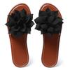 Ladies' casual and fashionable flat bottomed flower shaped slippers, lightweight cloth surface slippers for wearing the outside