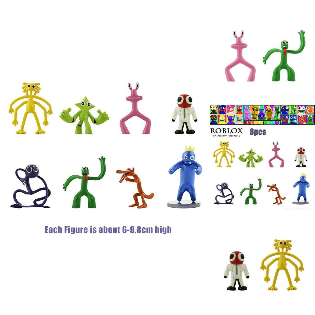 Colorful Roblox Rainbow Friends Figure Toy Set For Kids 8pcs Model Decoration Dolls