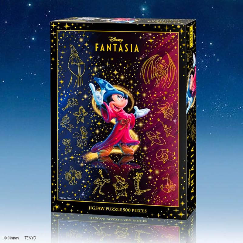 Tenyo (Tenyo) [Made in Japan] 500-Piece Gilding Style Jigsaw Puzzle Disney's Symphony of the Night (Fantasia) (35x49cm) D-500-689, Includes Glue,