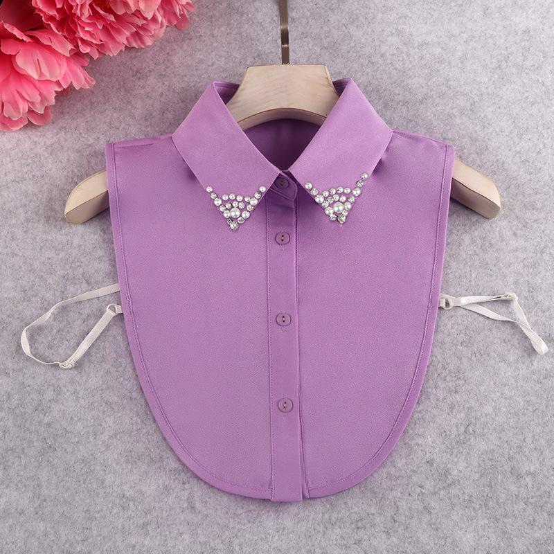 

Мода Цукерковий Колір Білий Накладний Комір Сорочка Жіноча Накладний Комір Половина Сорочки Блузка Накладний Комір Жіночий Светр Сорочка Знімні Коміри