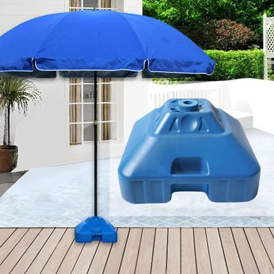 Base Ponderata Sostitutiva per Ombrellone da Esterno Antivento Blu 30L Riempibile con Acqua/Sabbia per Palo