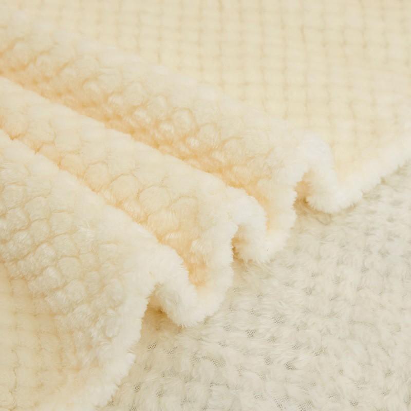 Thick Flannel Blanket Solid Color Pineapple Grid Soft Warm Sofa Air Conditioner All