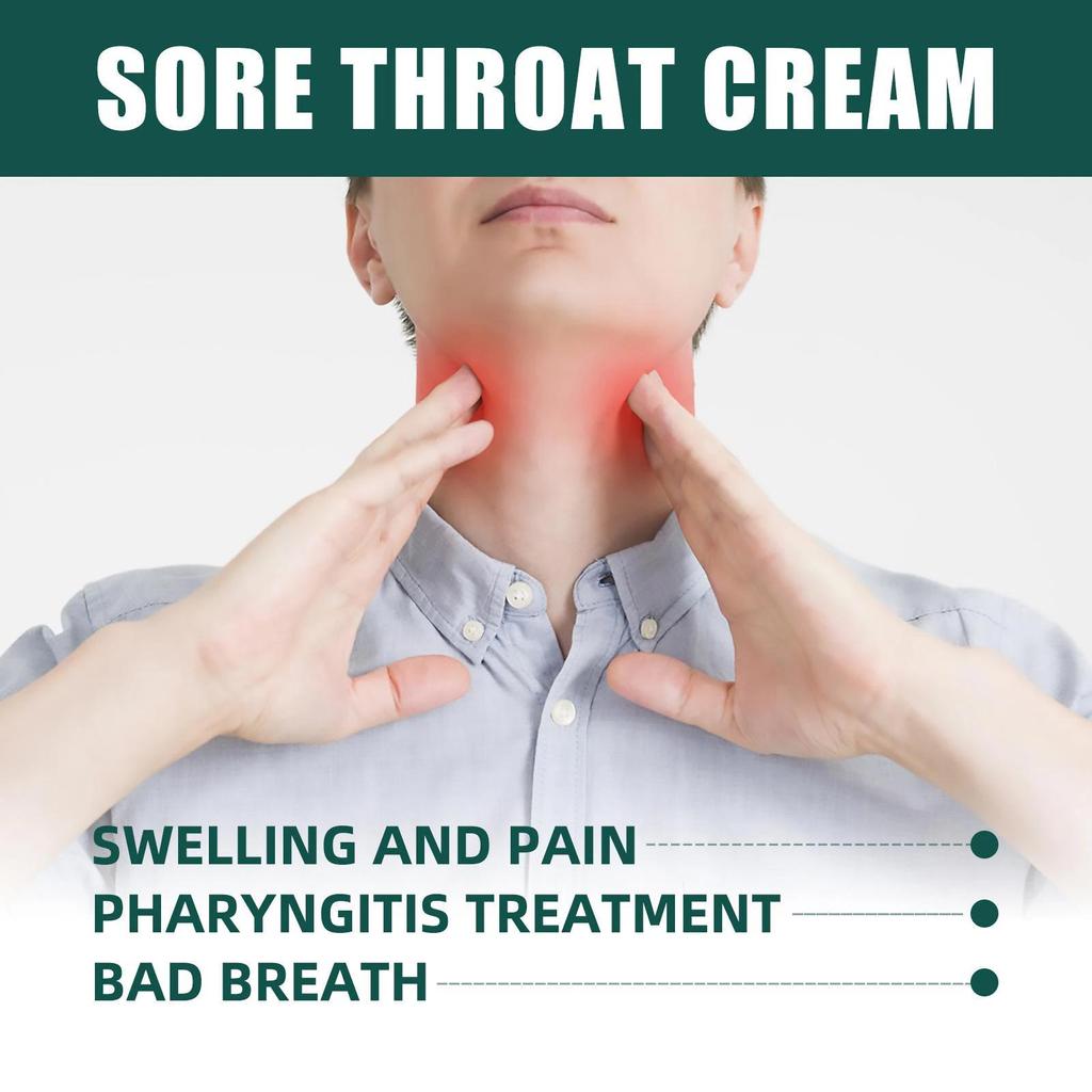 Sore Throat Relief Topical Ointment Herbal Throat Itchy Treatment Cream Cough Soothes Sore Throats Ointment Pharyngitis Care 20g