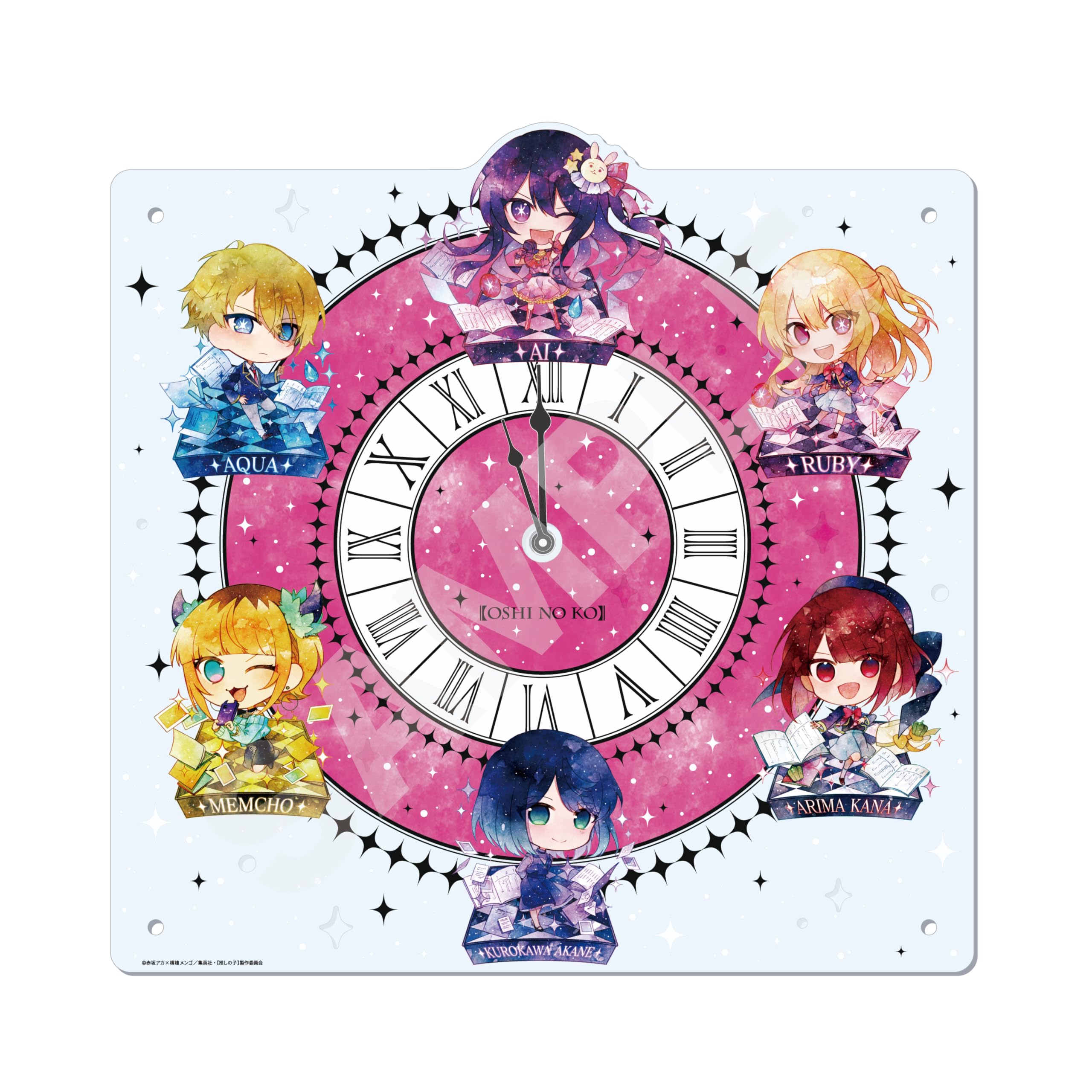 

[Oshi no Ko] Character Art Acrylic Clock 01 Collection