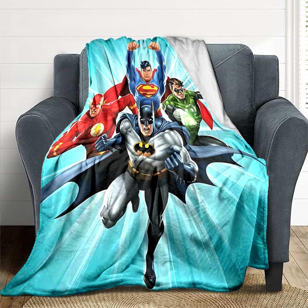 

1pc Justice League Blanket Polyester Fiber, All Season Comfort for Sofa, Bed, Office, Car, Camping Ideal Home Decor & Gift, Office Comfort 80x120cm