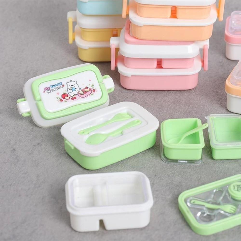 Kitchen Props Simulated Dinner Box Miniature Bento Box Model Kids Pretend Play Toy Set