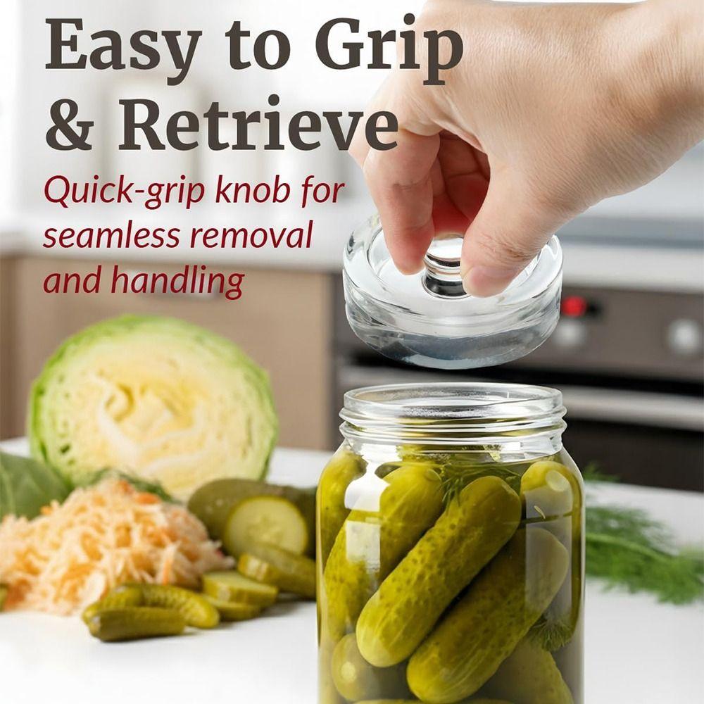 Heavy Wide Mouth Mason Jar Lid Transparent Sealed Storage Container Lid  Kitchen Supplies