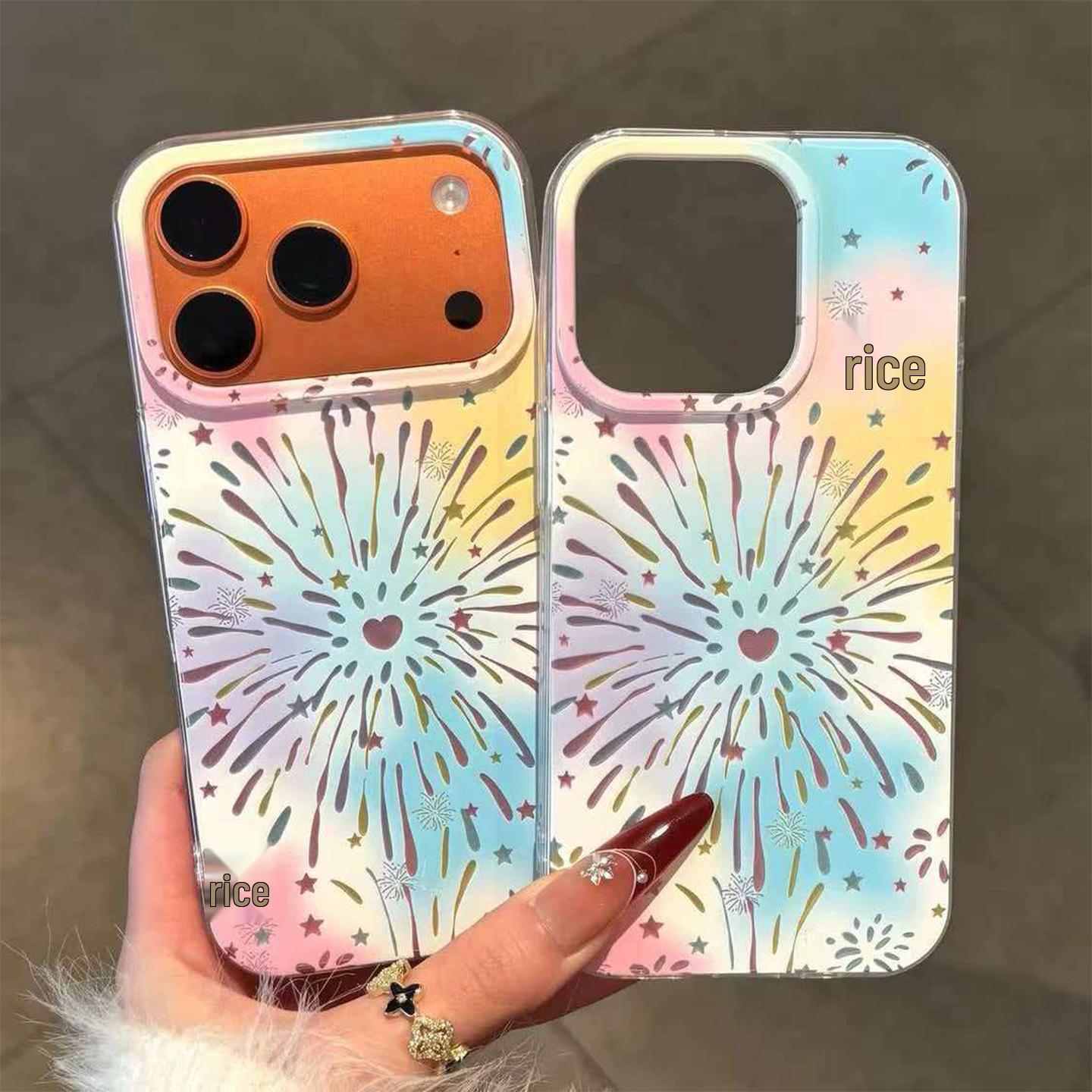 

Cartoon Fireworks Case for iPhone 17 Pro Max, 16 Plus, and 15 Pro iPhone 16 Pro Max