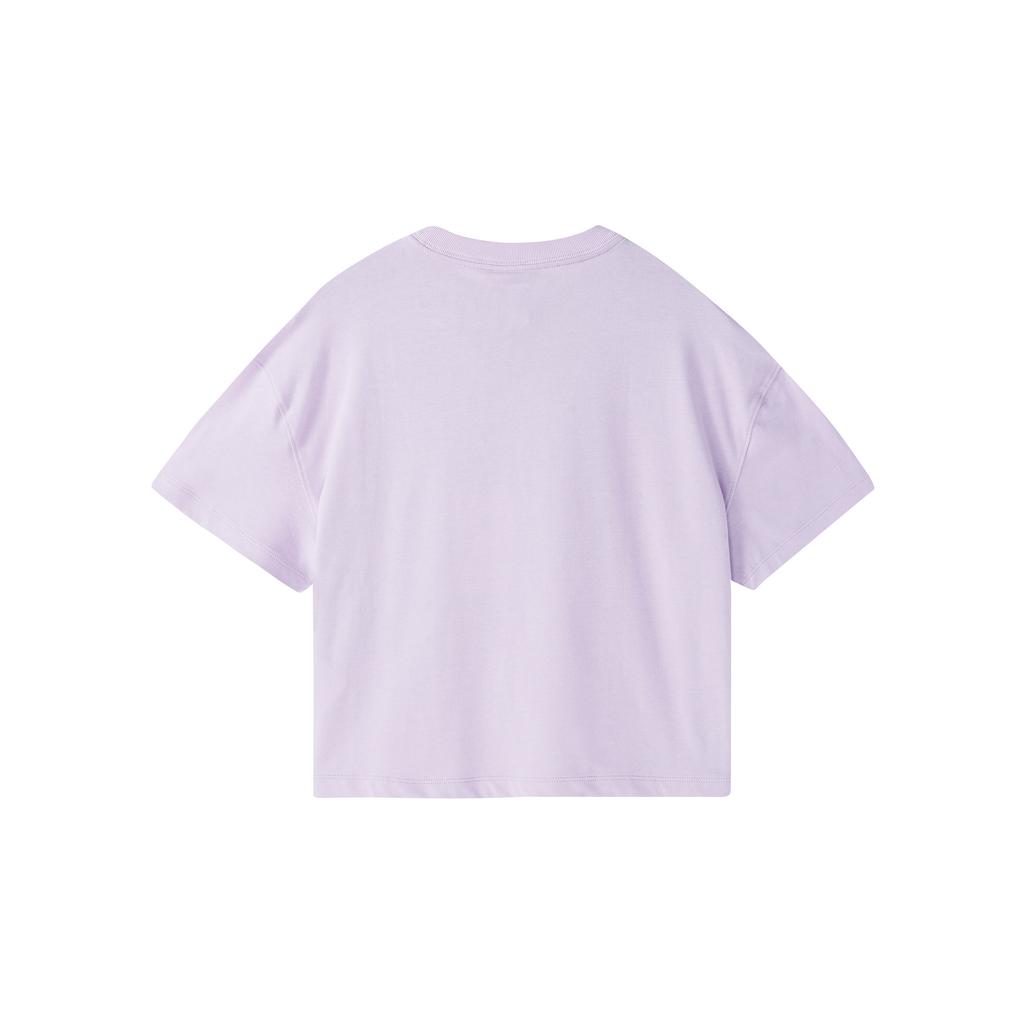 Nike Casual Solid Color Logo Short Sleeve Round Neck T-Shirt Women Tops Pink Purple DA0324-530