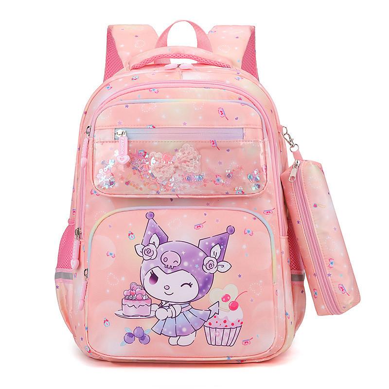 

Trendy Comfortable Large Capacity Backpack For Junior High And High School Students In Blue Purple Pink And Beige Colors Flesh Pink