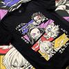 Demon Slayer Group T-Shirt Mens Womens Tees Top Tanjiro Nezuko Zenitsu Inosuke Anime Tee