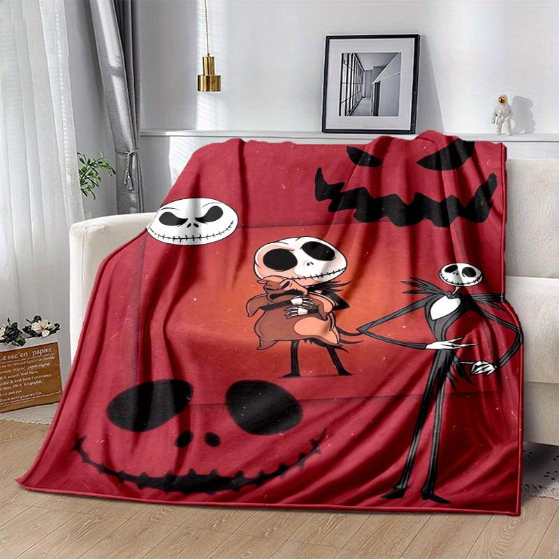 1pc, Cozy Nightmare Before Christmas Home Decor Blanket: Perfect Gift for Bedroom, Living Room, Travel, Camping, Car