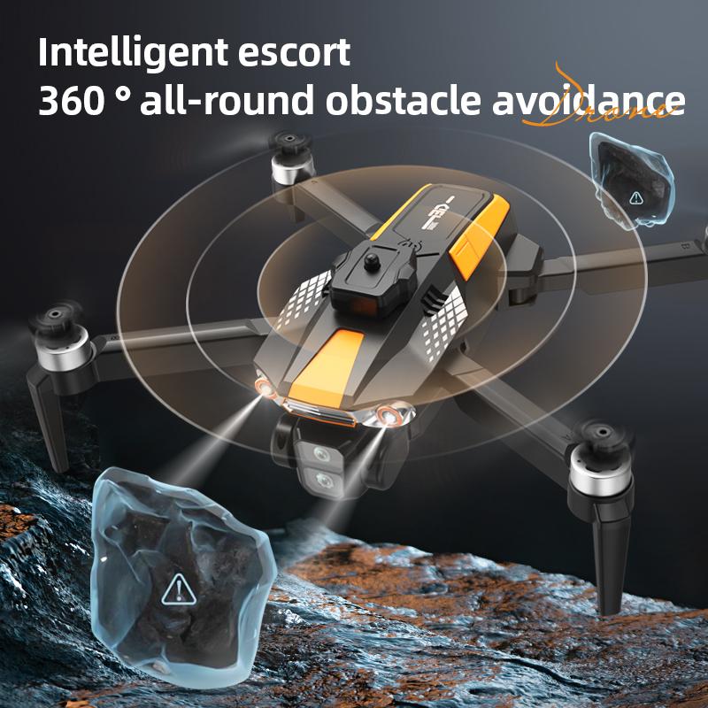 2025 New LF669 RC Drones Wide-angle 8K HD Professinal Duals Camera 4.5-inch Screen Remote Control 360° Obstacle Avoidance Quadcopter Toys
