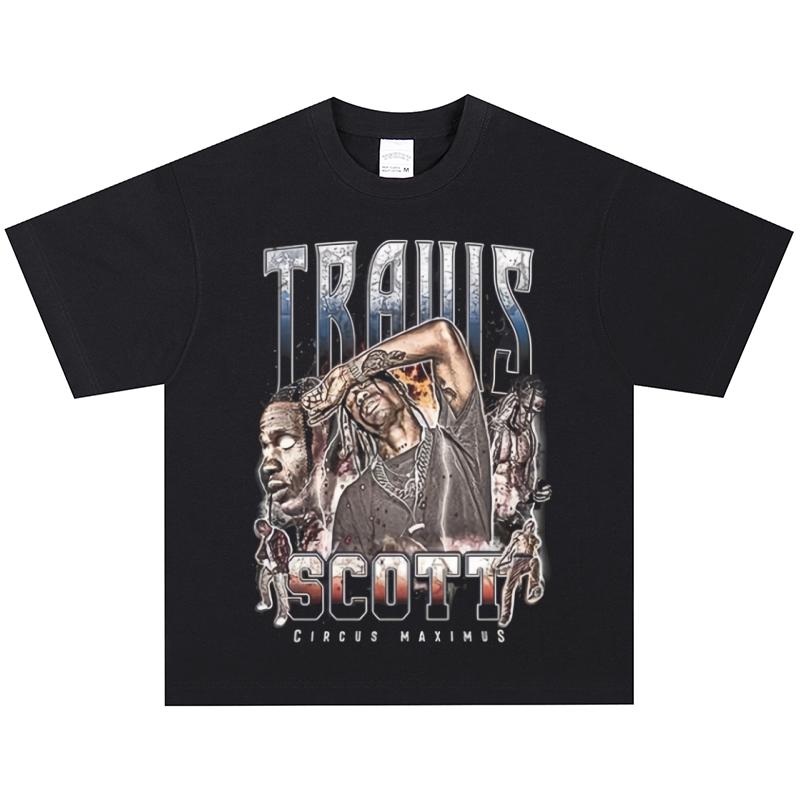 Футболка Travis Scott, Мягкая ткань, Повседневная S