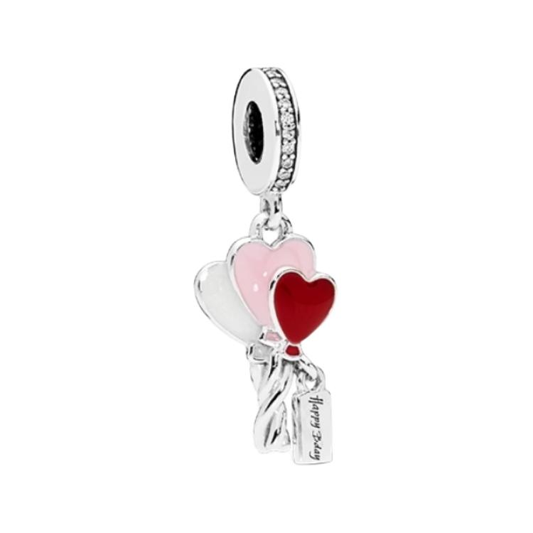 Pandora Heart Balloon Shape Design Pendant Women pendant Silver 798076CZ Box