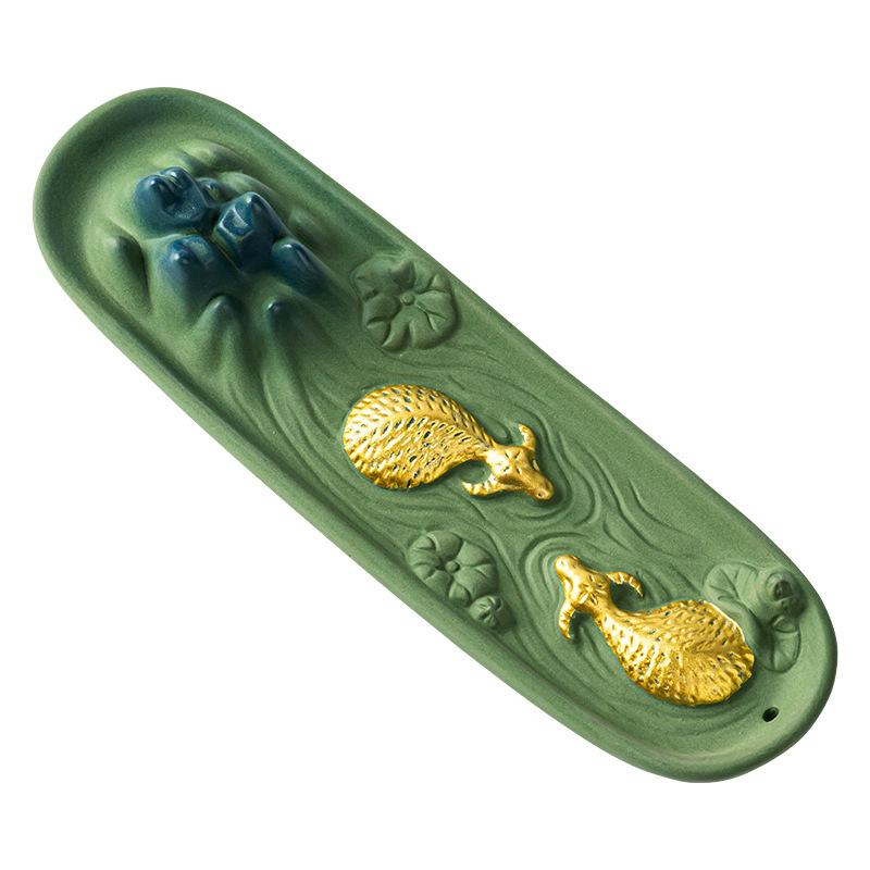 Creative Thousand Miles Landscape Incense Burner Ceramic Downward Flowing Smoke Ox Design for Home Tea Ceremony Decor Gift
