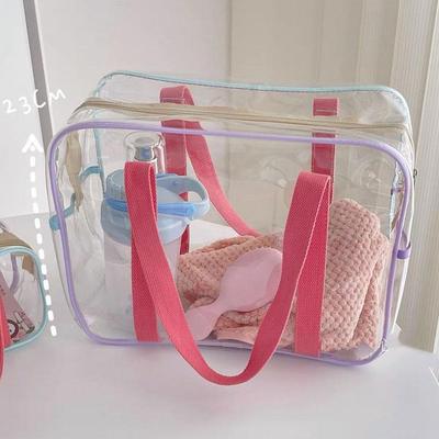 PVC Transparent Jelly Bag Small Square Bag Transparent Shoulder Bag Letter For Women Bag Color B3Q3