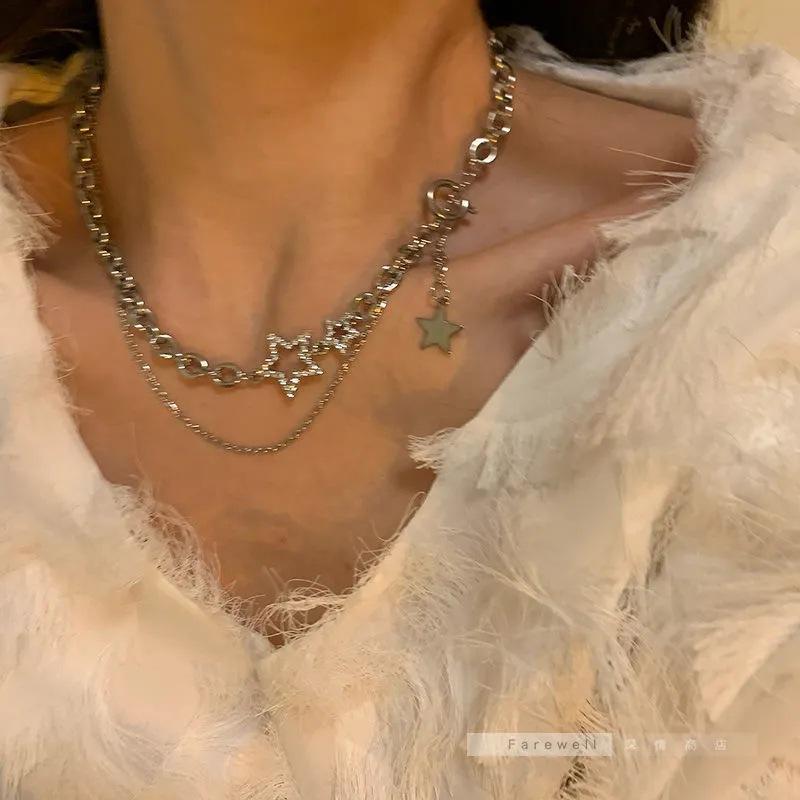 Hip Hop Versatile M Letter Pendant Titanium Steel Men's Ins Tide Cuban Chain Simple Cold Wind Accessories