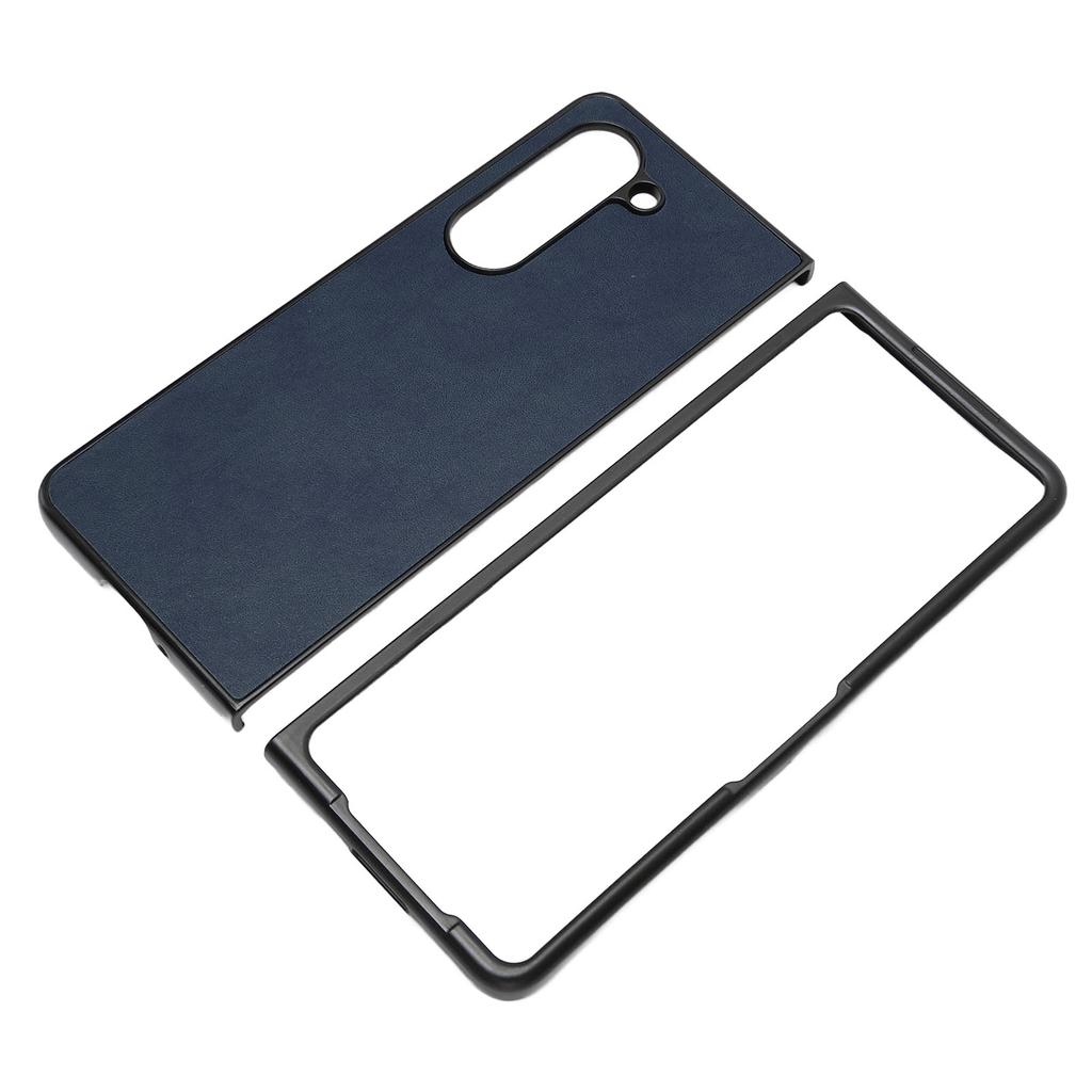 Klapphülle für Handy Kunstleder Schutzhülle für Klapphandy für Samsung Galaxy Z Fold 5 Zweifarbige Rindsleder