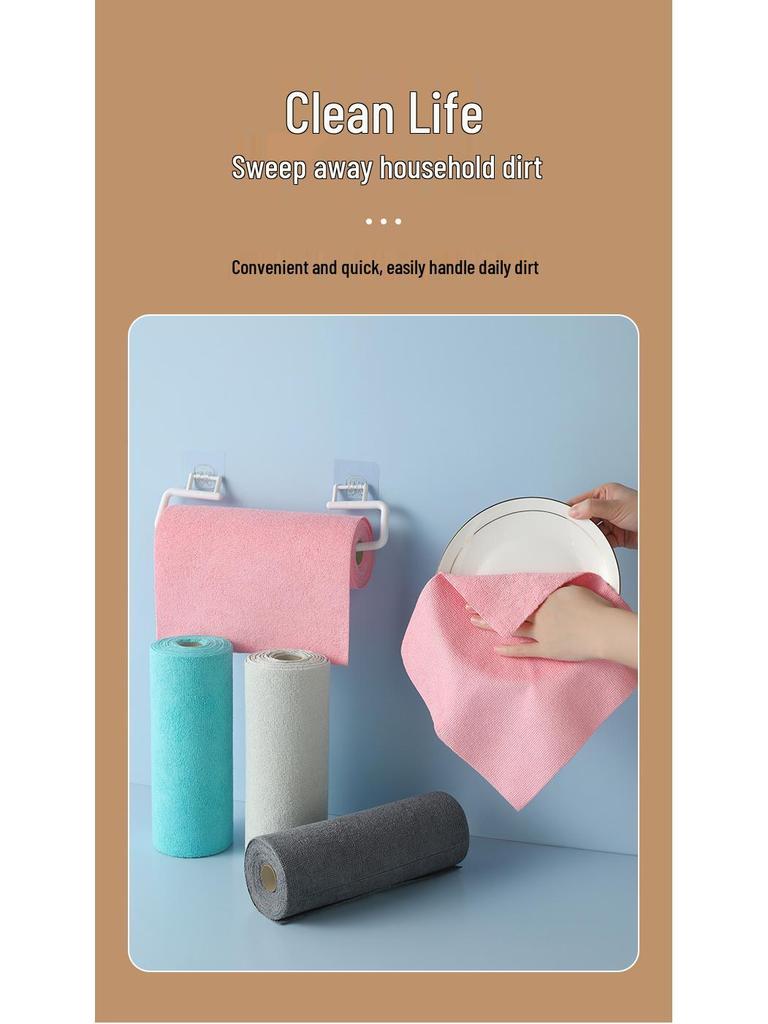 Hand-Tearable Microfiber Kitchen Towels: Absorbent, Disposable, Multifunctional Cleaning Rags