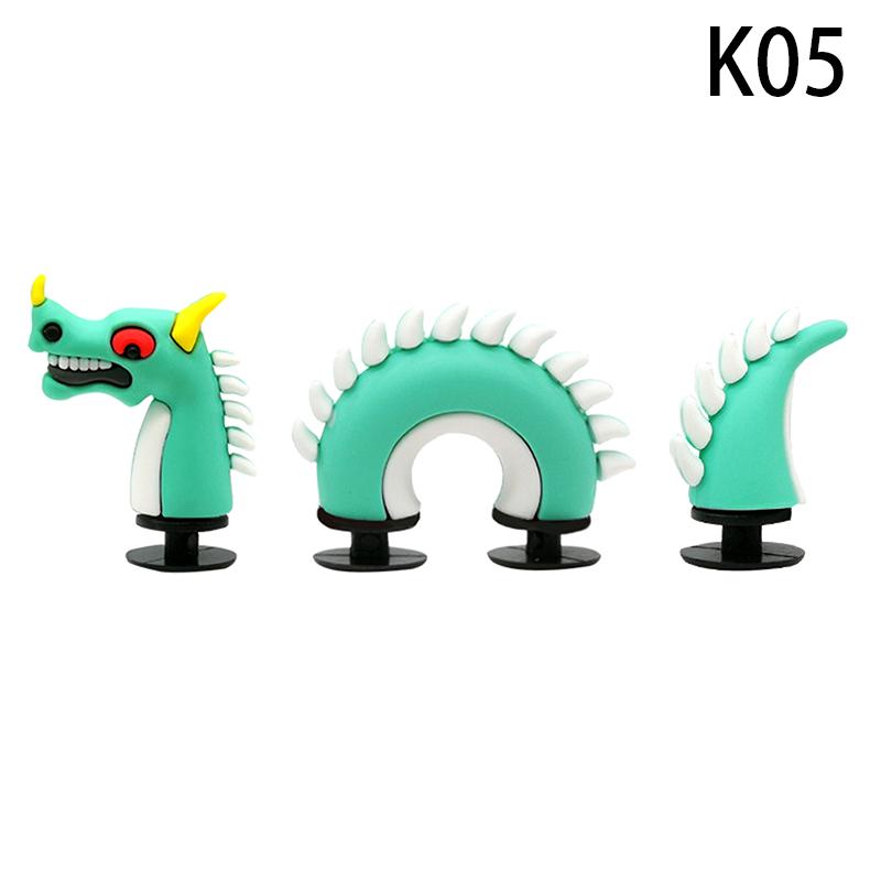 

1 комплект поддельных мультяшных китайских драконов из ПВХ с отверстиями для обуви, сделай сам, забавные аксессуары для обуви, украшения в виде крокодиловой змеи, пряжка, подарок as the picture