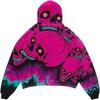 Amerikan Punk Kurukafa 3D Baskılı Kısa Kapüşonlu Sweatshirt Bol Kesim Erkek Kadın Sokak Giyimi