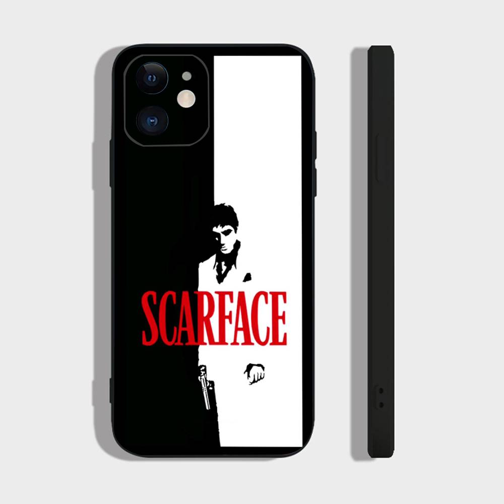 Classic S-Scarface Film Tony Phone Case For IPhone 17 Air 16 15 14 13 Pro Max 11 12 Black Silicone Cover