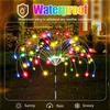 3/4/5PCS LED Solar Firework Light ,Outdoor Waterproof Garden Lights 8 Modes Fairy Lights For Party Pathway Yard DIY Decor