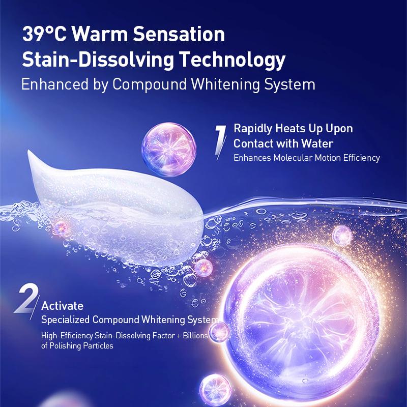 Crest Pro White Thermal Whitening Toothpaste 120g*2 Diamond Mint Whitening Scrub +Cloud White Whitening Foam